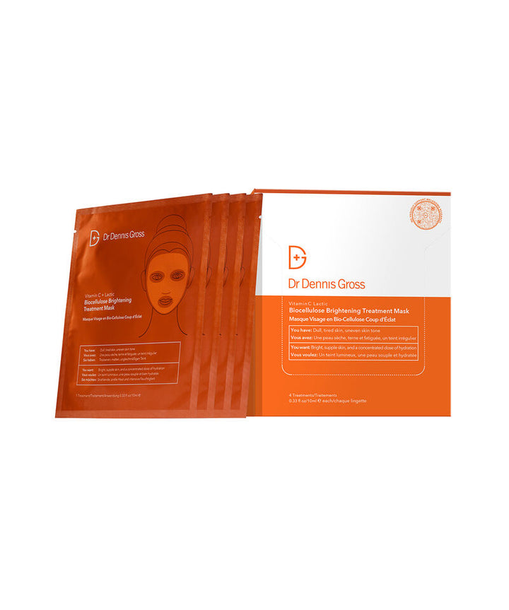 Dr Dennis Gross Vitamin C Lactic Biocellulose Brightening Treatment Mask STYCKVIS