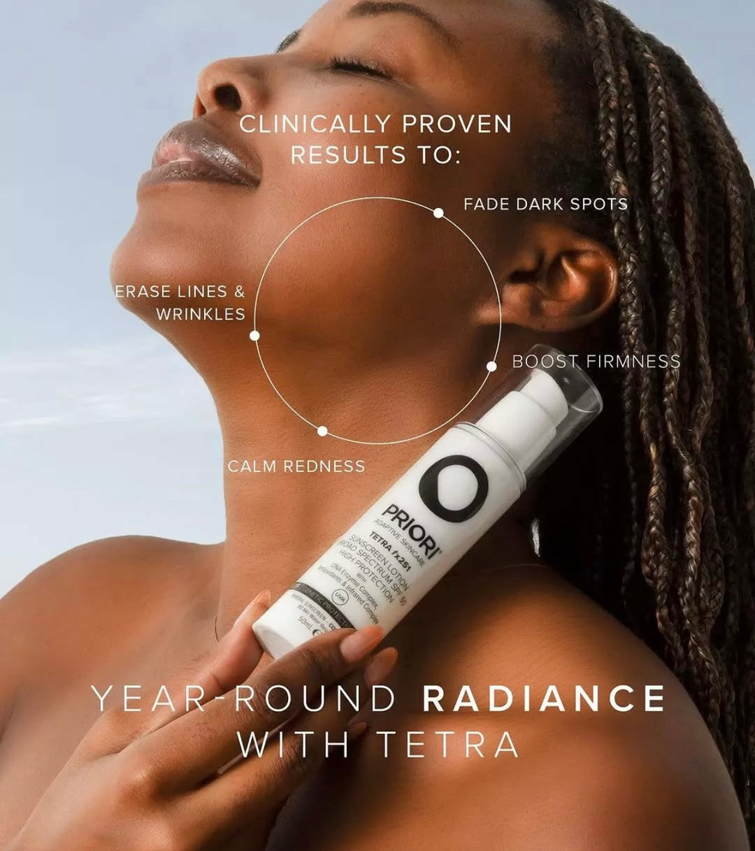 PRIORI Tetra Broad Spectrum SPF50 Color Guide