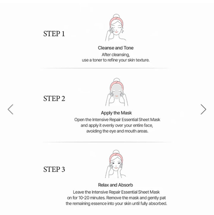 LANSERING! IDENEL Intensive Repair Essential Sheet Mask (10 st)