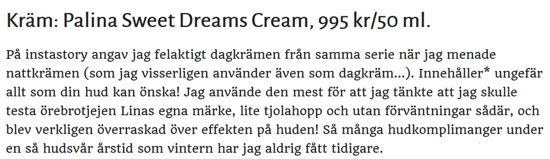 SWEET DREAMS CREAM 50 ml