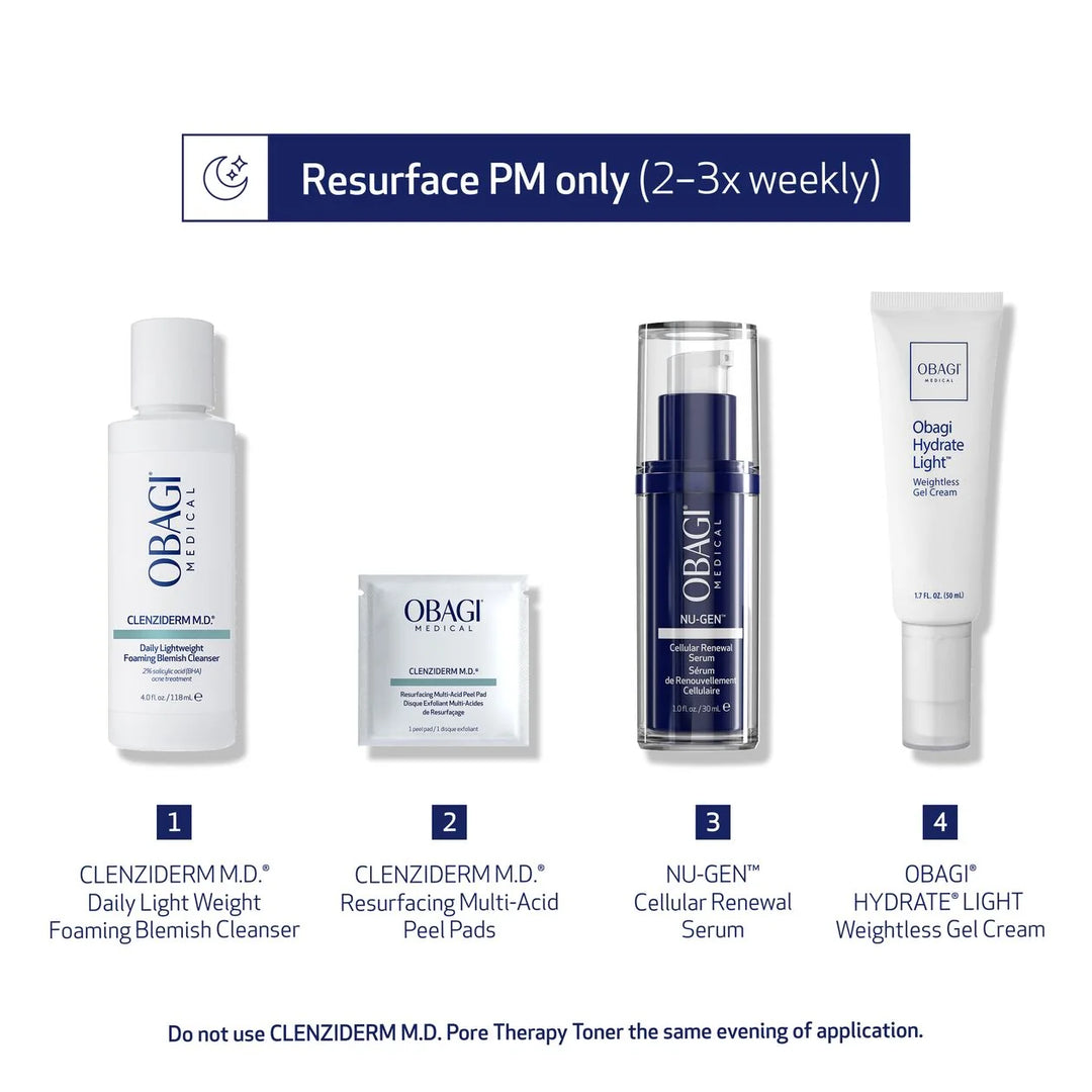 OBAGI CLENZIDERM M.D. Resurface Multi Acid Peel Pads