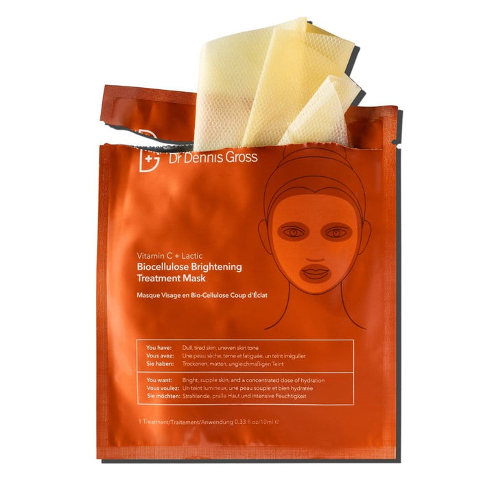 Dr Dennis Gross Vitamin C Lactic Biocellulose Brightening Treatment Mask STYCKVIS